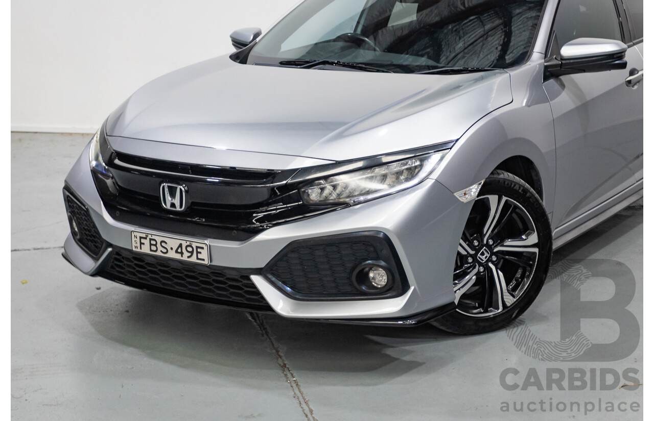 03/2018 Honda Civic RS MY17 5D Hatchback Lunar Silver Metallic Turbo 1.5L