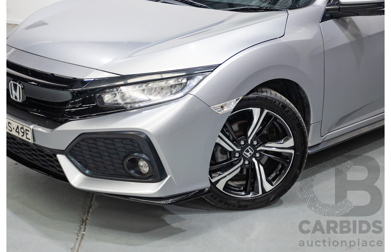 03/2018 Honda Civic RS MY17 5D Hatchback Lunar Silver Metallic Turbo 1.5L