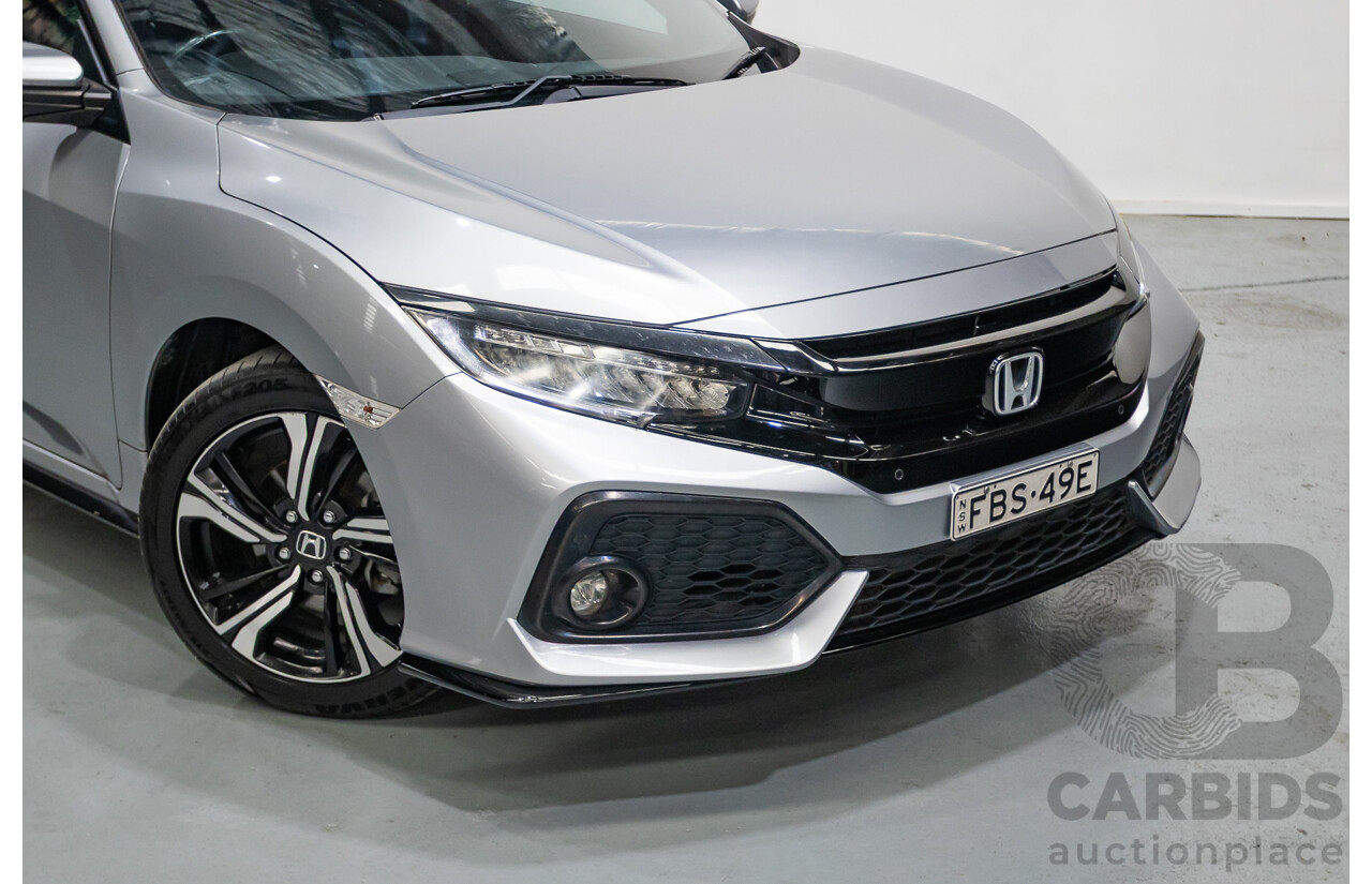 03/2018 Honda Civic RS MY17 5D Hatchback Lunar Silver Metallic Turbo 1.5L