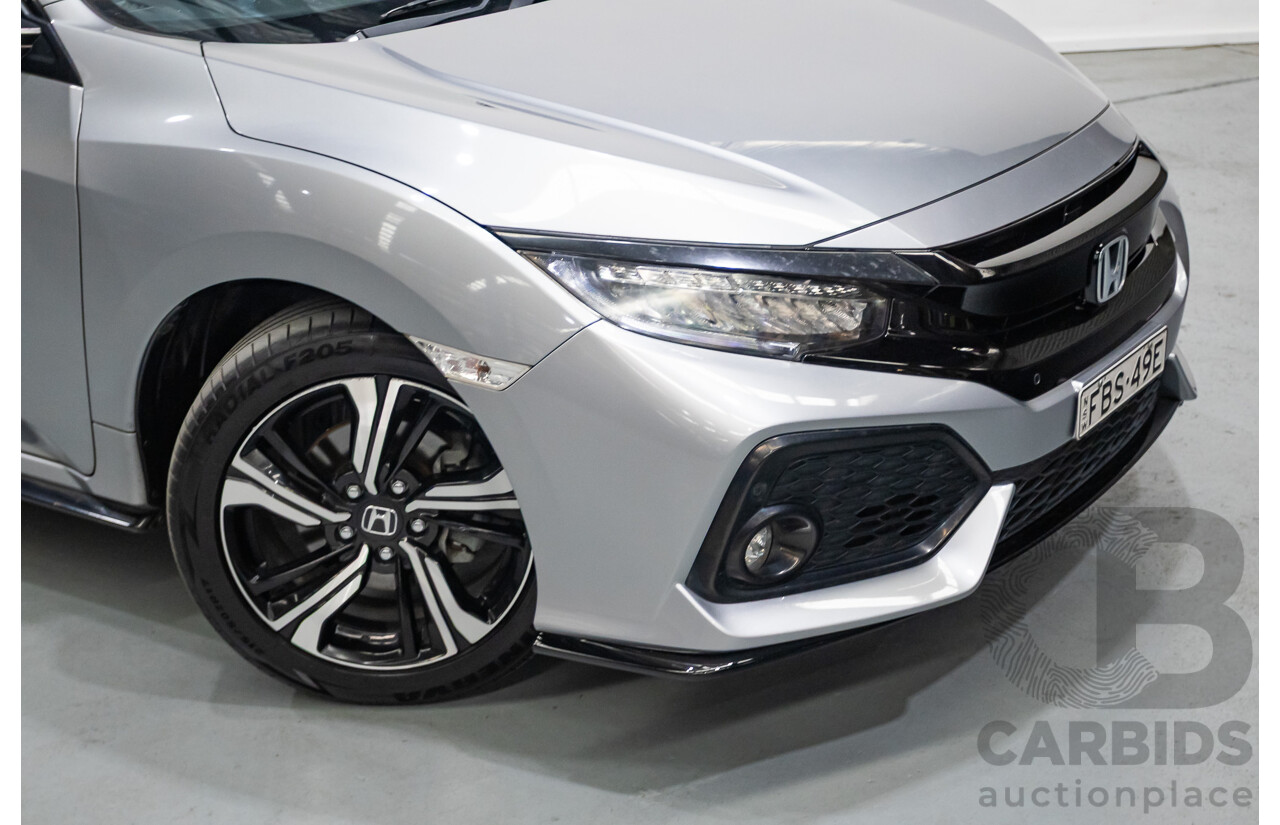 03/2018 Honda Civic RS MY17 5D Hatchback Lunar Silver Metallic Turbo 1.5L