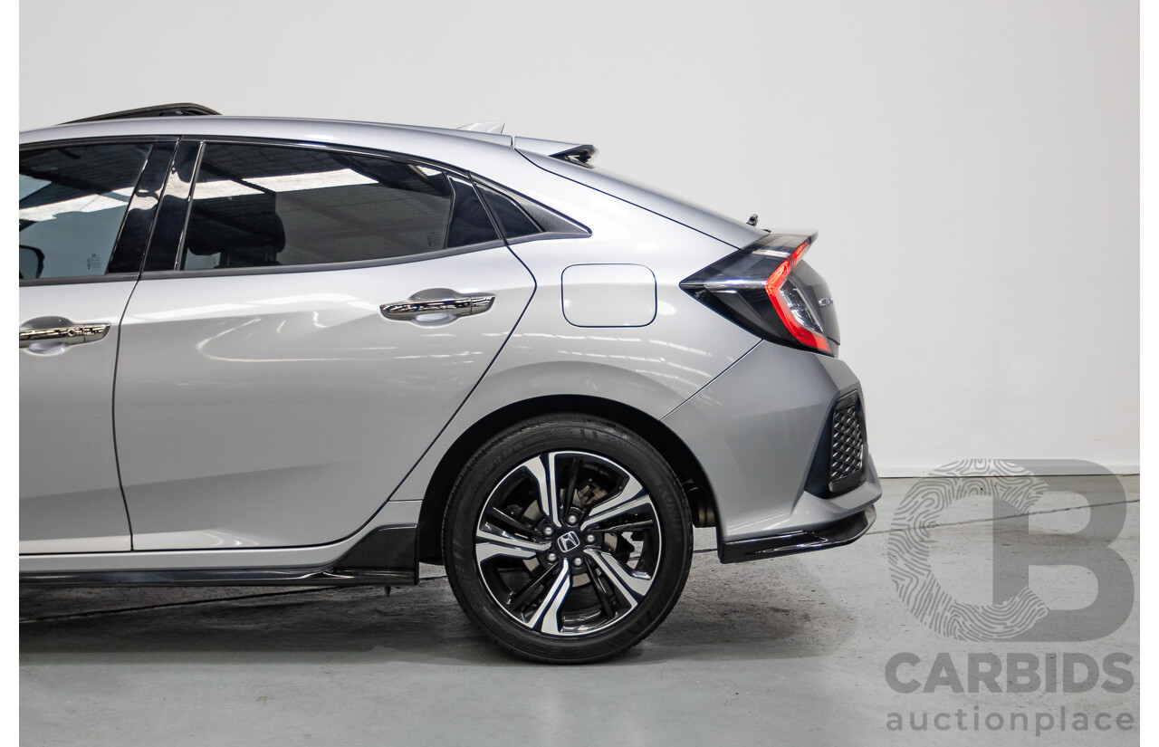 03/2018 Honda Civic RS MY17 5D Hatchback Lunar Silver Metallic Turbo 1.5L