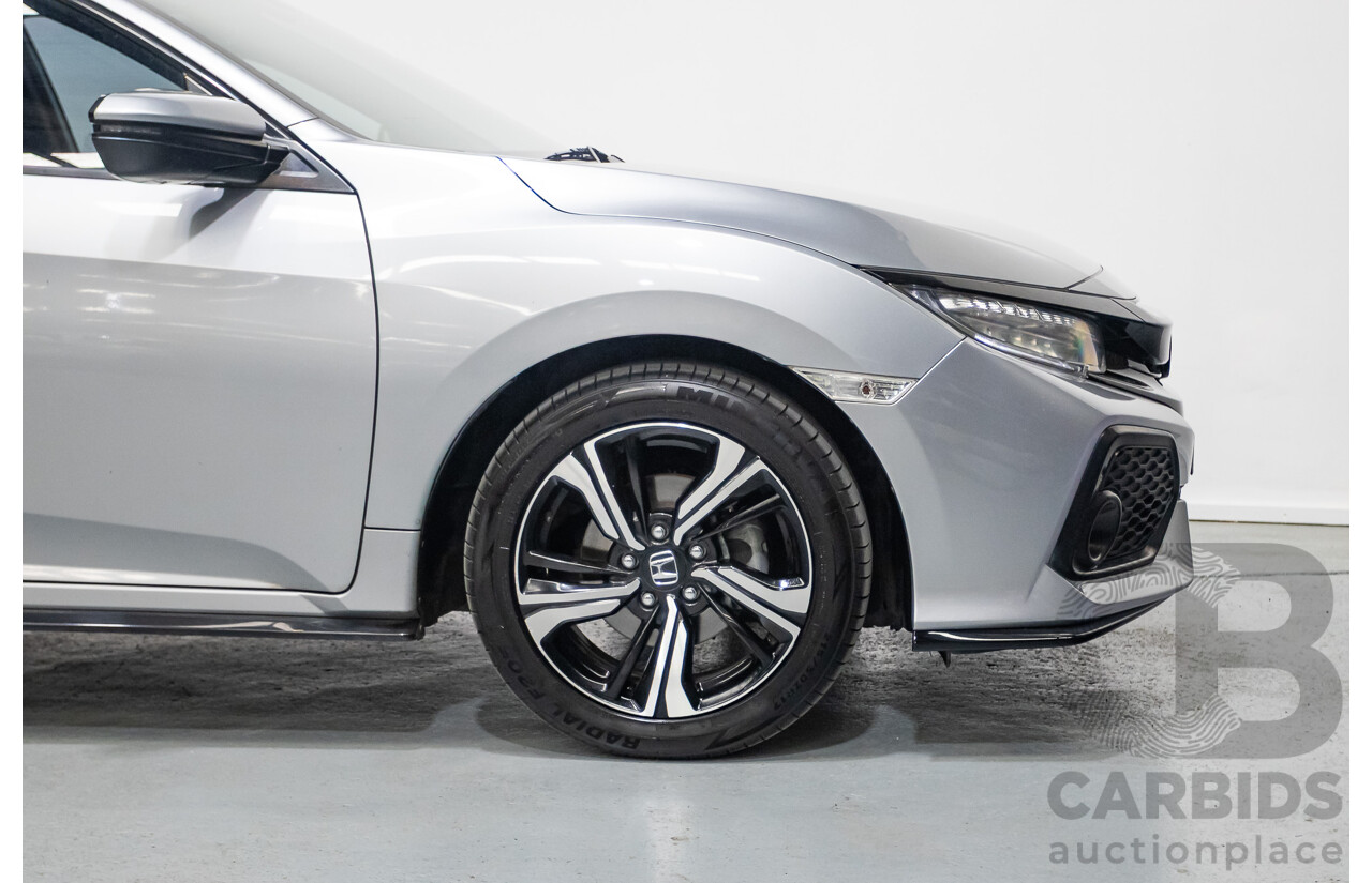 03/2018 Honda Civic RS MY17 5D Hatchback Lunar Silver Metallic Turbo 1.5L