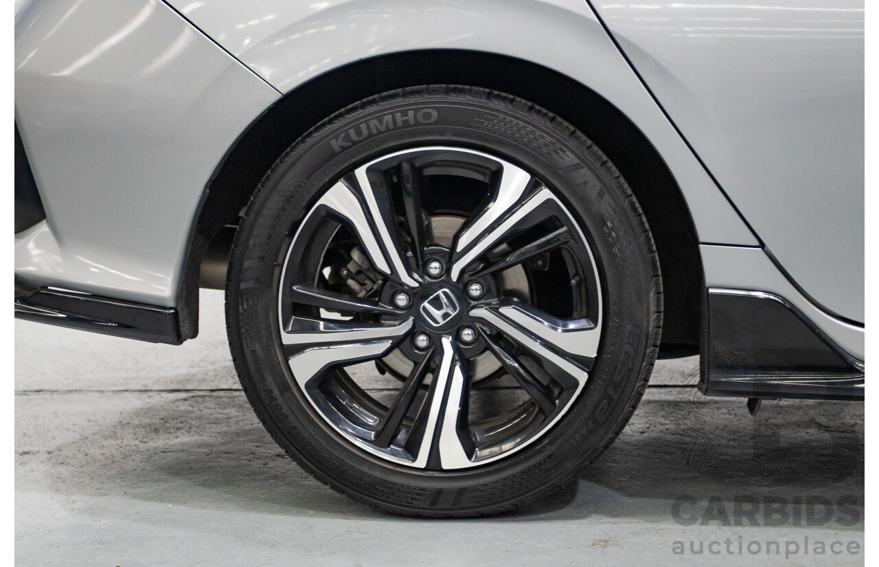 03/2018 Honda Civic RS MY17 5D Hatchback Lunar Silver Metallic Turbo 1.5L
