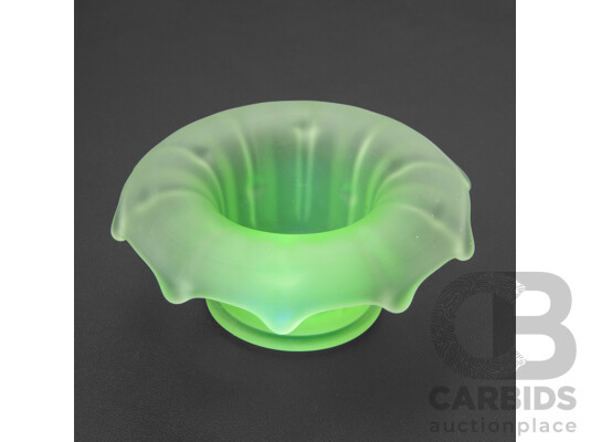 Depression Era Splash Form Uranium Glass Vase