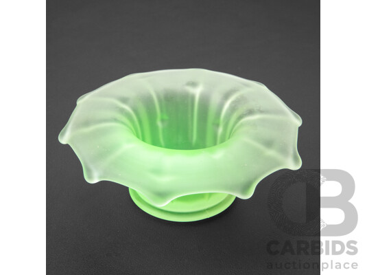 Depression Era Splash Form Uranium Glass Vase