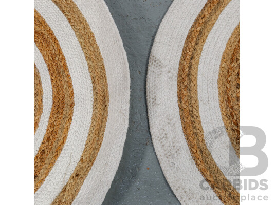 Pair of Hand Woven Jute Rugs