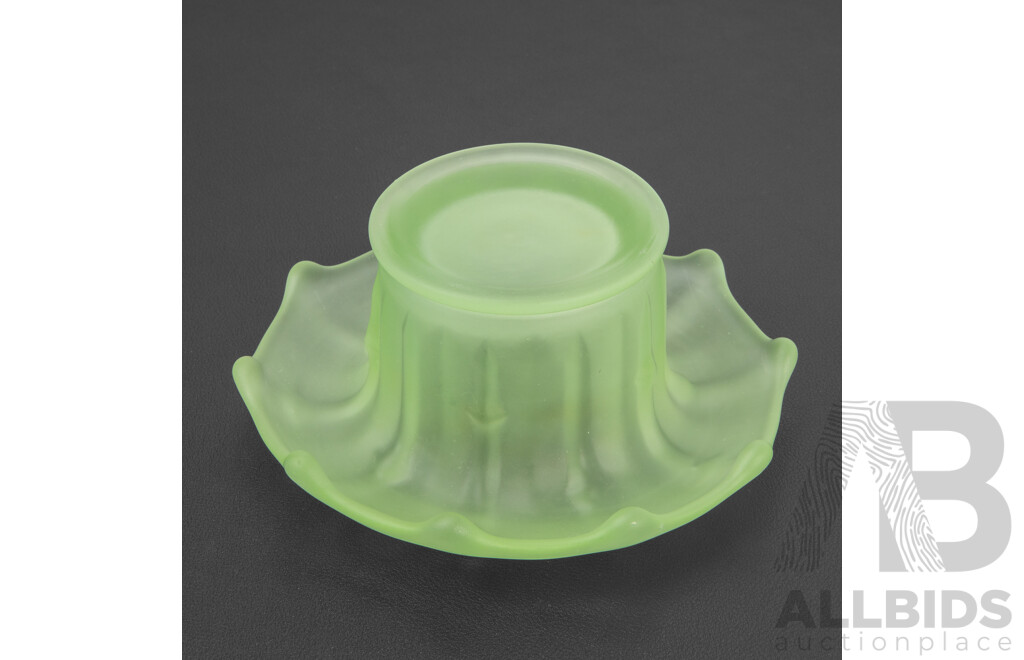 Depression Era Splash Form Uranium Glass Vase
