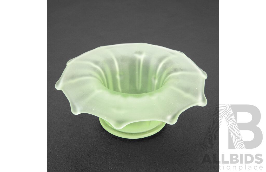 Depression Era Splash Form Uranium Glass Vase