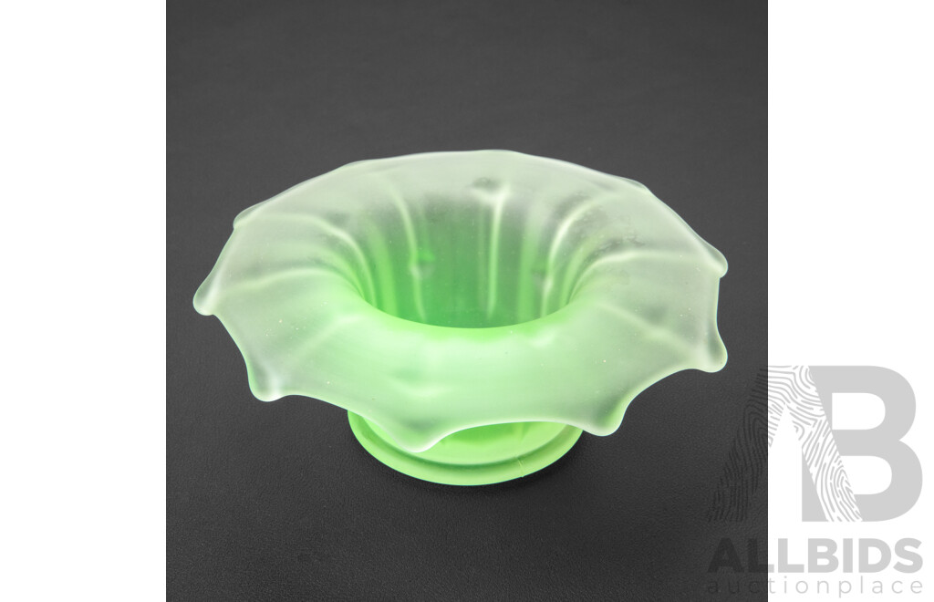 Depression Era Splash Form Uranium Glass Vase