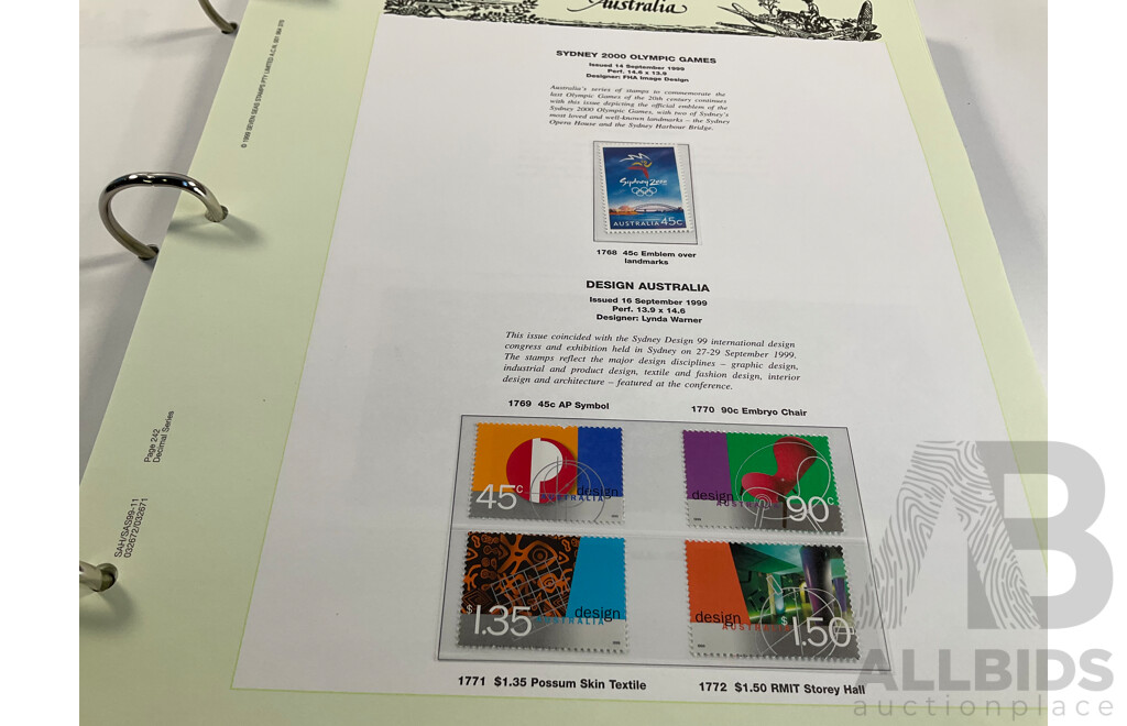 Two Australian Seven Seas Hingeless Mint Stamp Albums Spanning 1999 to 2011