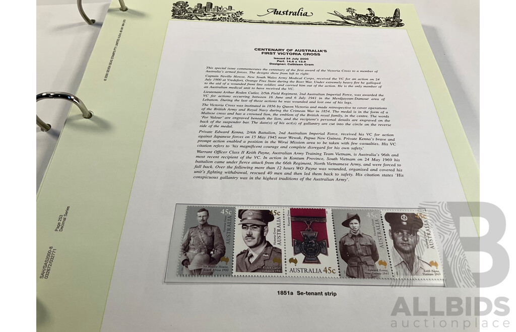 Two Australian Seven Seas Hingeless Mint Stamp Albums Spanning 1999 to 2011