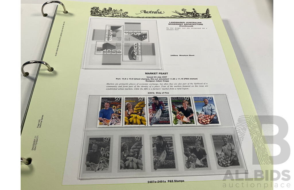 Two Australian Seven Seas Hingeless Mint Stamp Albums Spanning 1999 to 2011