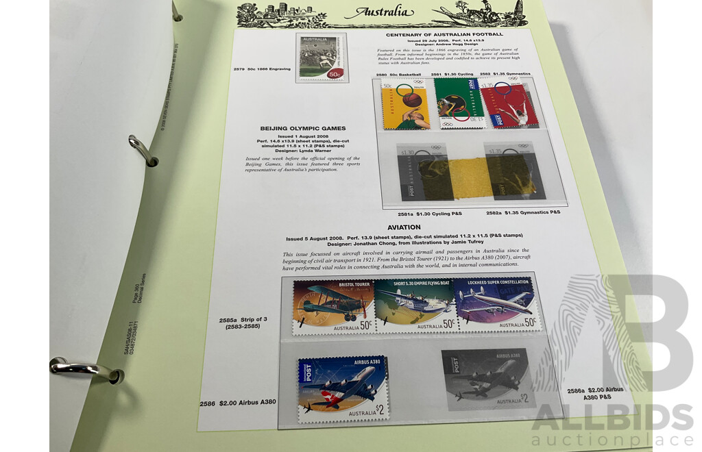 Two Australian Seven Seas Hingeless Mint Stamp Albums Spanning 1999 to 2011