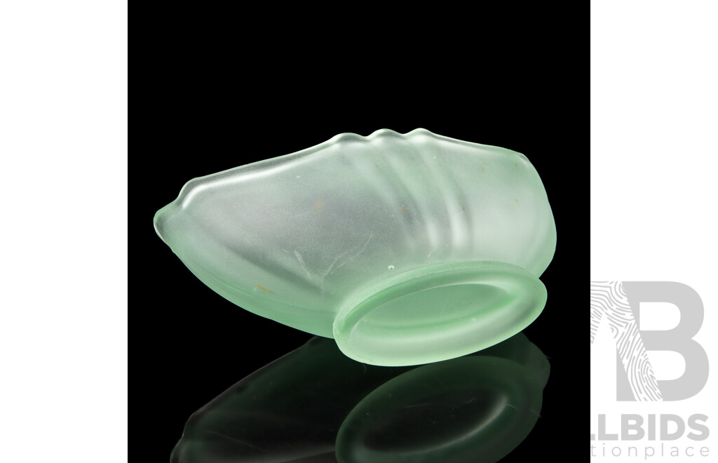 Bagley 1930's Art Deco Frosted Glass Flower Bowl