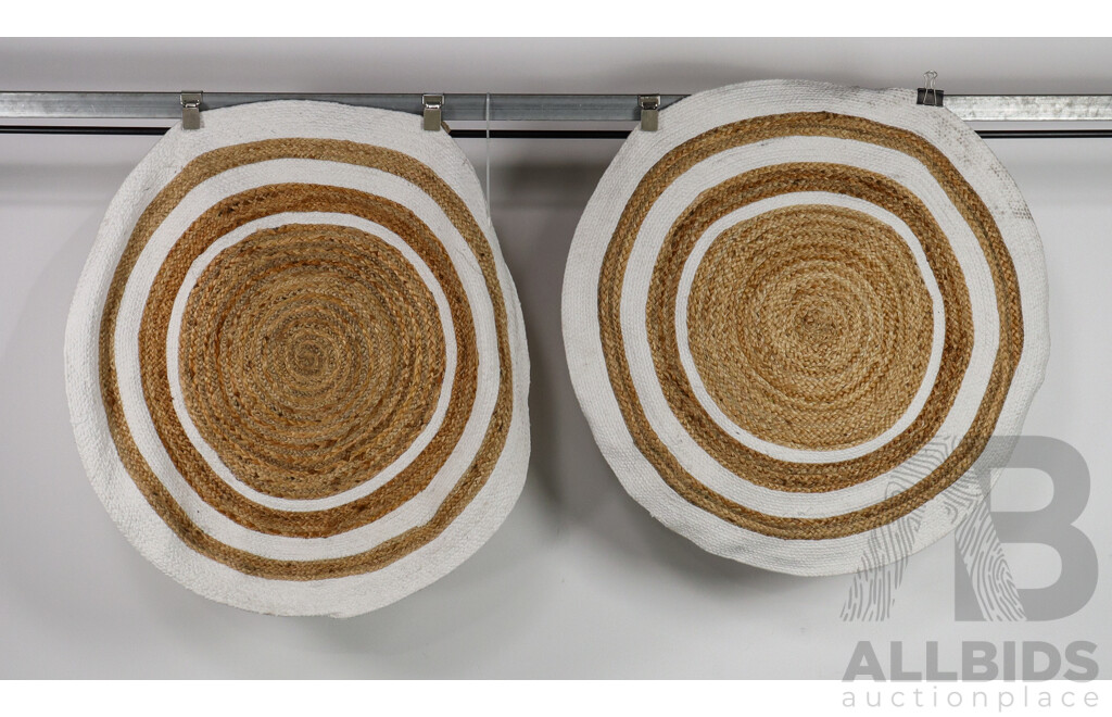 Pair of Hand Woven Jute Rugs