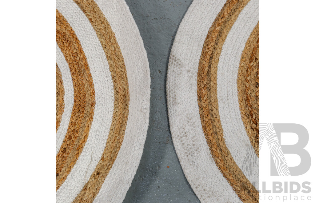 Pair of Hand Woven Jute Rugs