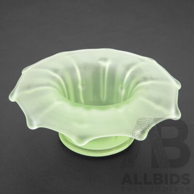 Depression Era Splash Form Uranium Glass Vase