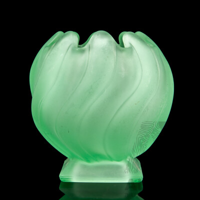 Vintage Bagley Uranium Glass Art Deco Equinox Vase