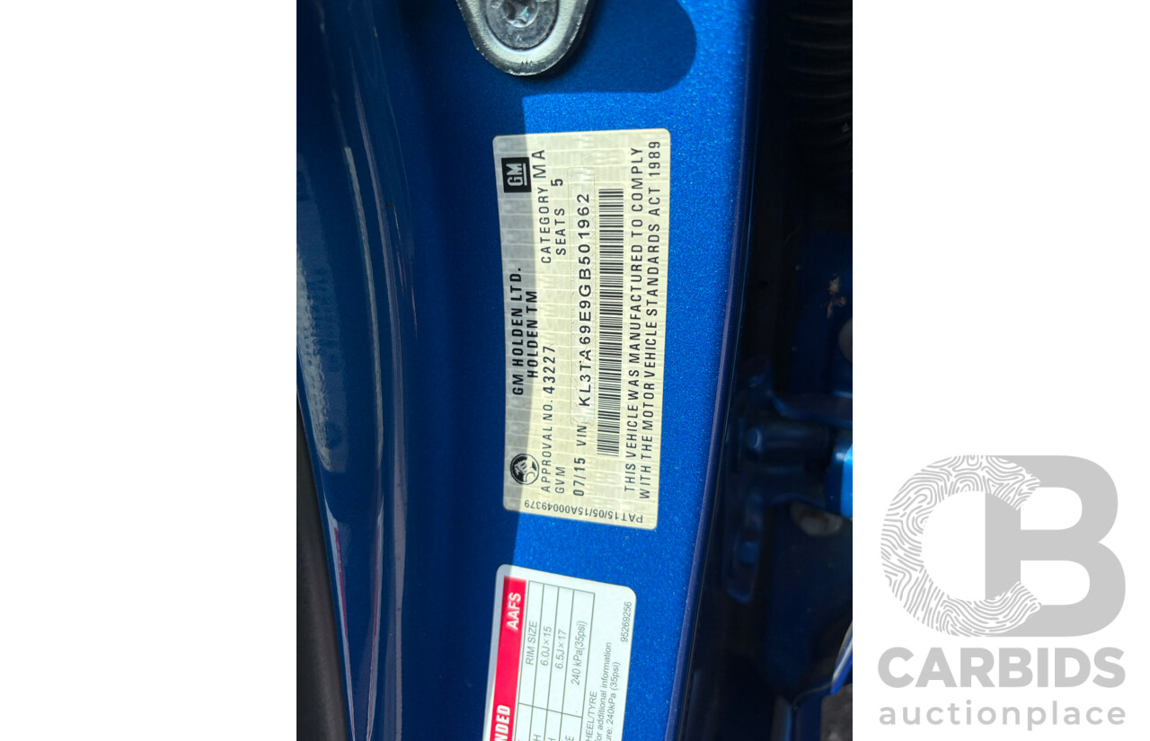 07/2015 Holden Barina CD FWD TM MY16 4D Sedan Blue 1.6L