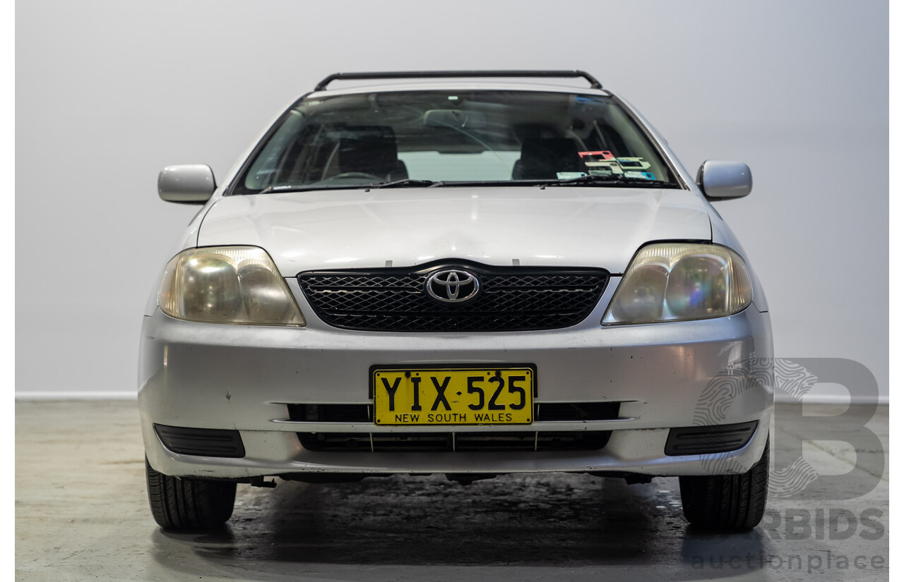 11/2002 Toyota Corolla Ascent ZZE122R 4d Wagon Silver 1.8L