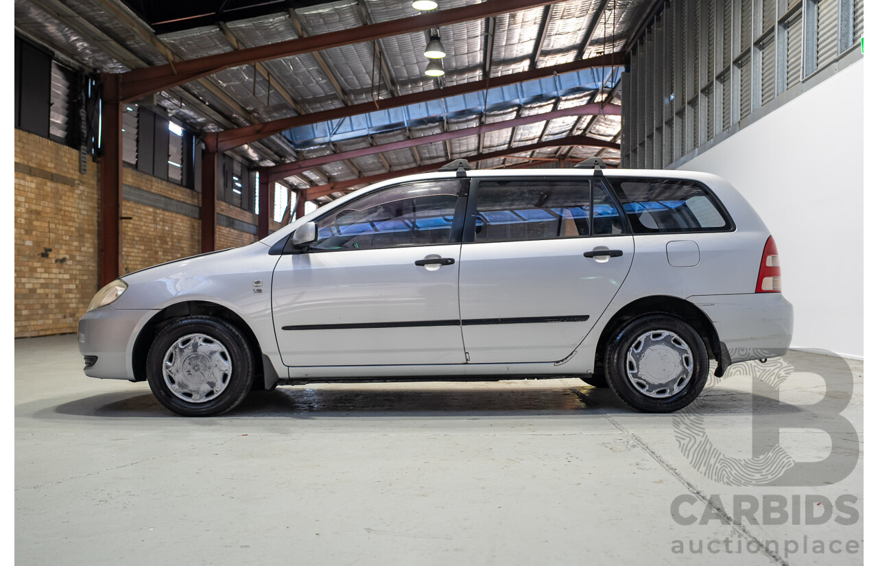 11/2002 Toyota Corolla Ascent ZZE122R 4d Wagon Silver 1.8L