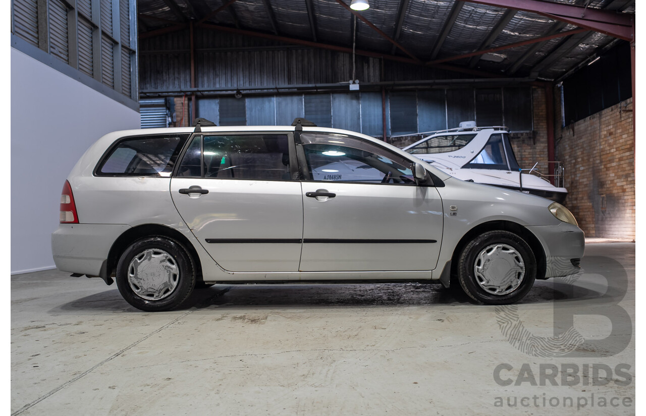 11/2002 Toyota Corolla Ascent ZZE122R 4d Wagon Silver 1.8L