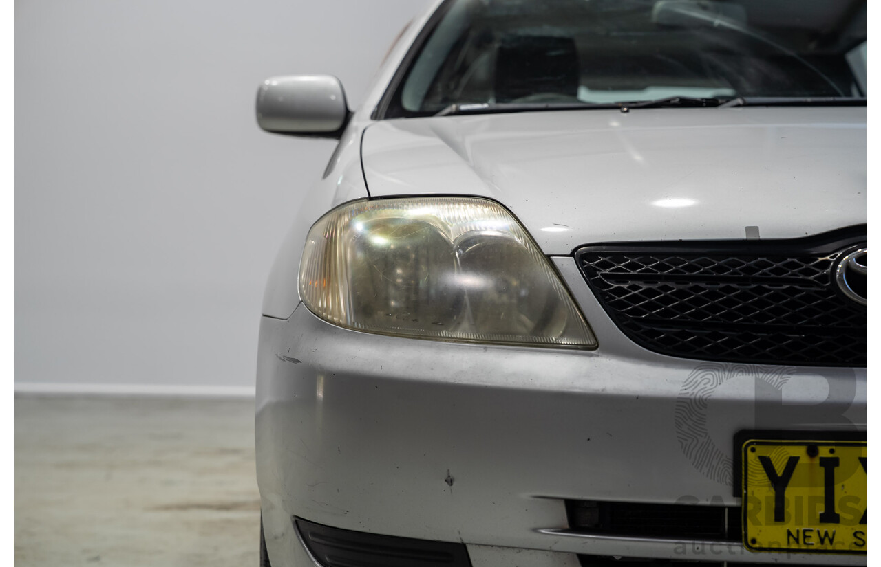11/2002 Toyota Corolla Ascent ZZE122R 4d Wagon Silver 1.8L