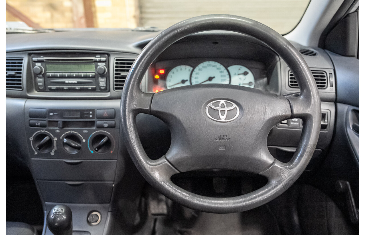 11/2002 Toyota Corolla Ascent ZZE122R 4d Wagon Silver 1.8L