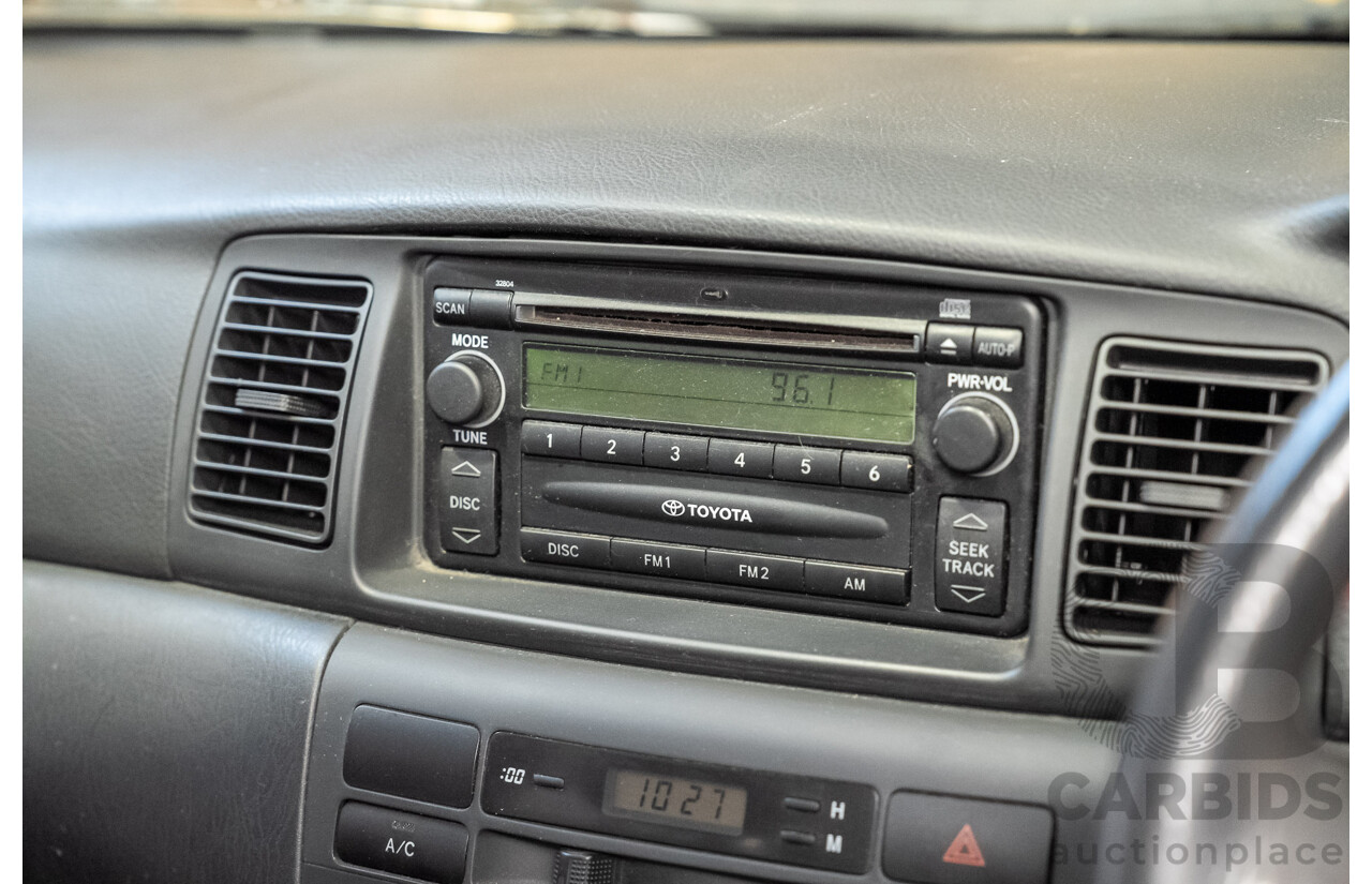 11/2002 Toyota Corolla Ascent ZZE122R 4d Wagon Silver 1.8L