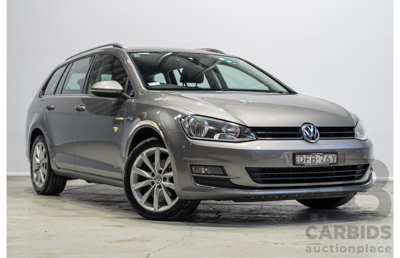 04/2016 Volkswagen Golf 110 TDI Highline AU MY16 4d Wagon Grey 2.0L