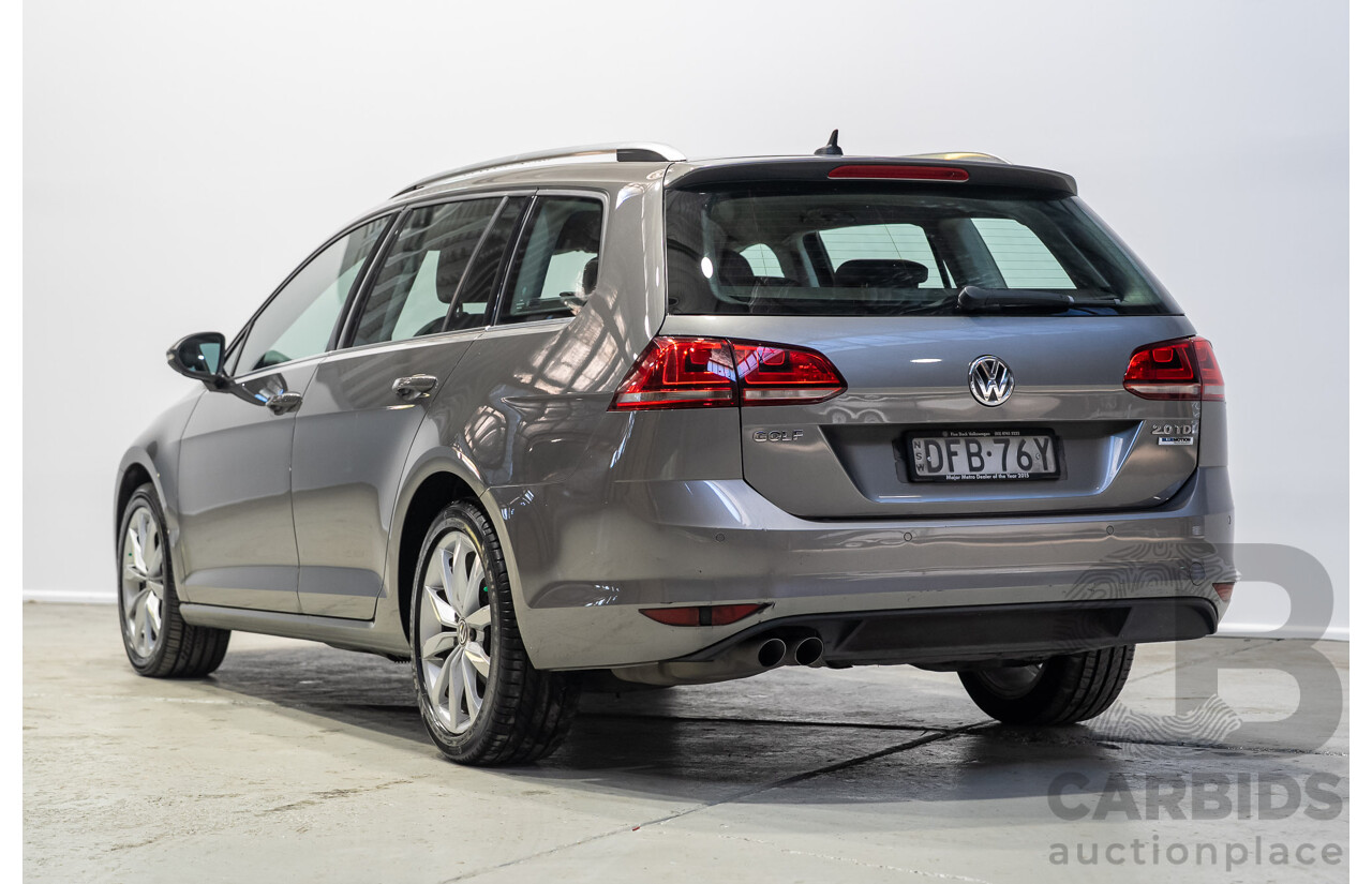 04/2016 Volkswagen Golf 110 TDI Highline AU MY16 4d Wagon Grey 2.0L