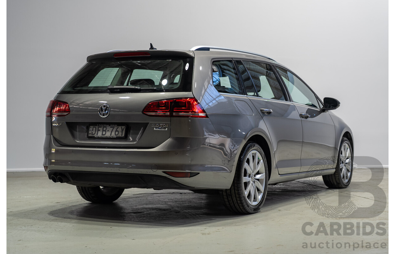 04/2016 Volkswagen Golf 110 TDI Highline AU MY16 4d Wagon Grey 2.0L