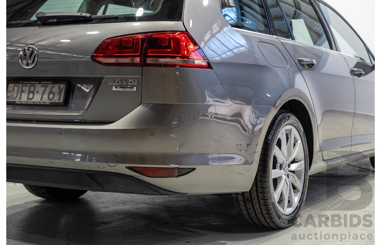04/2016 Volkswagen Golf 110 TDI Highline AU MY16 4d Wagon Grey 2.0L