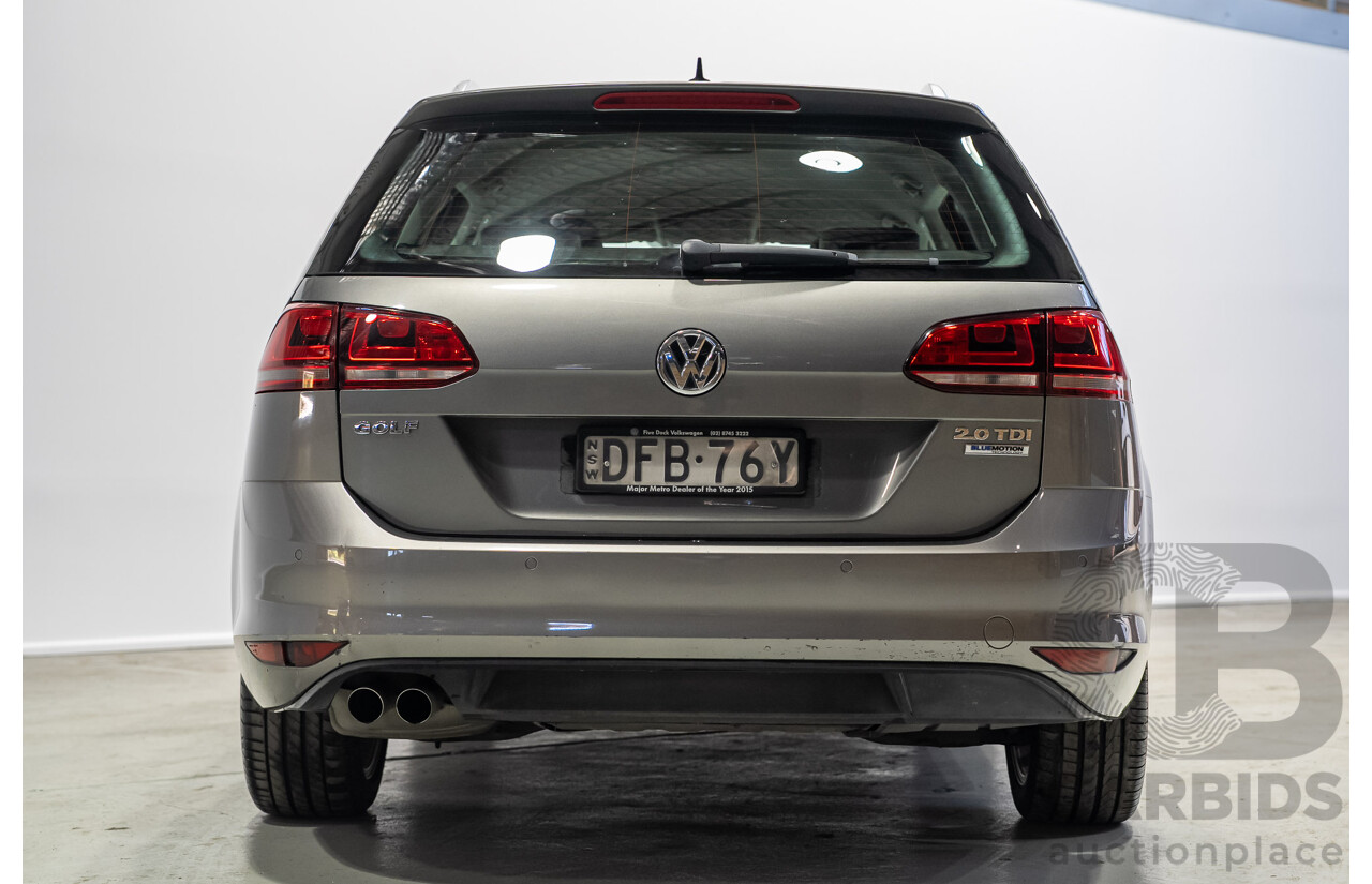 04/2016 Volkswagen Golf 110 TDI Highline AU MY16 4d Wagon Grey 2.0L
