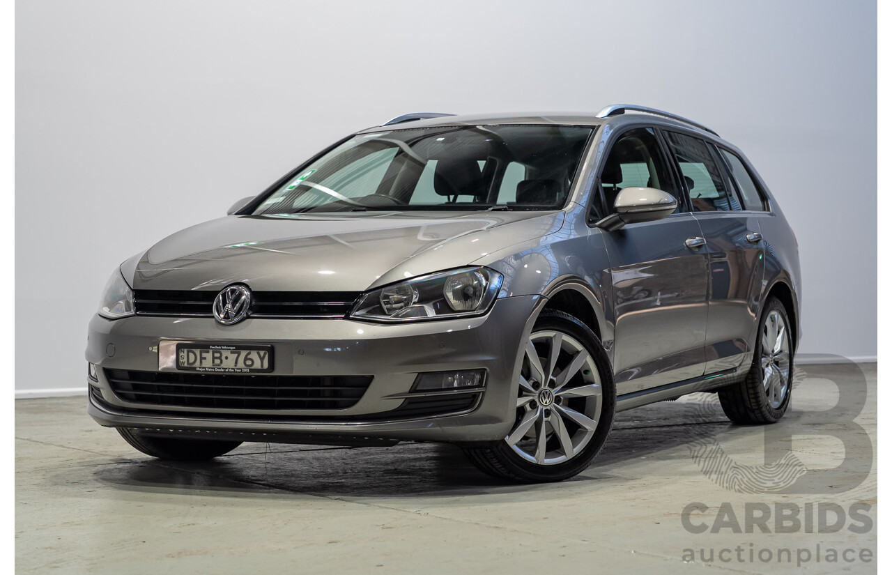 04/2016 Volkswagen Golf 110 TDI Highline AU MY16 4d Wagon Grey 2.0L