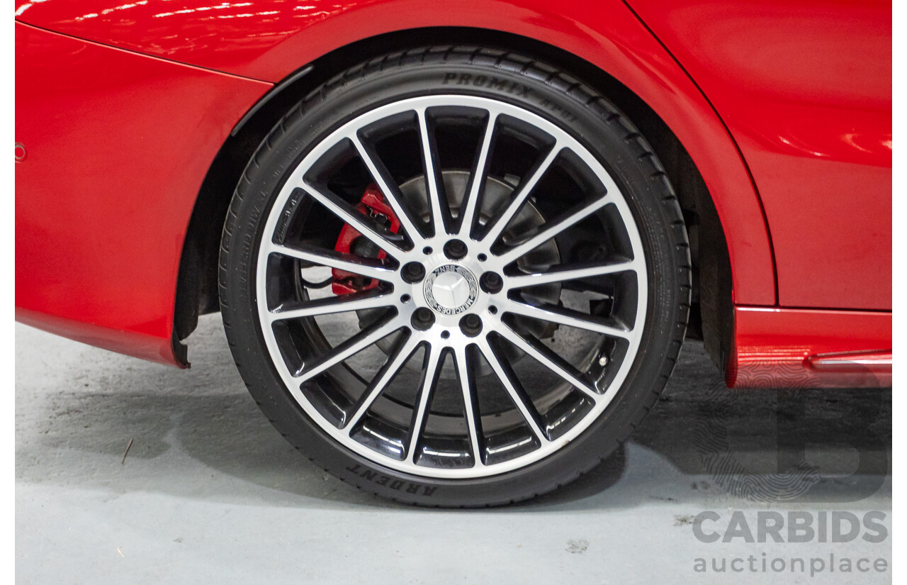 10/2015 Mercedes Benz CLA 250 Sport 4Matic (AWD) 117 MY15 4d Coupe Jupiter Red Turbo 2.0L
