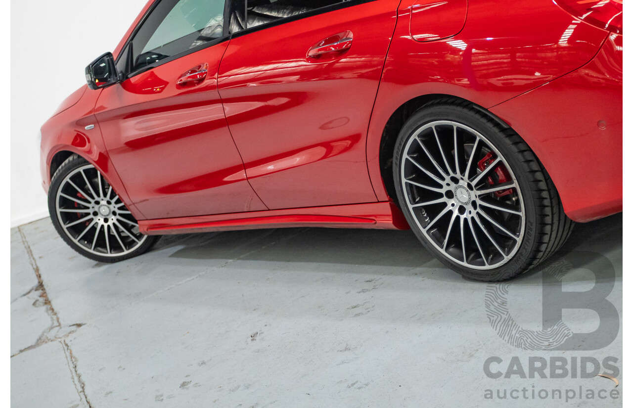 10/2015 Mercedes Benz CLA 250 Sport 4Matic (AWD) 117 MY15 4d Coupe Jupiter Red Turbo 2.0L