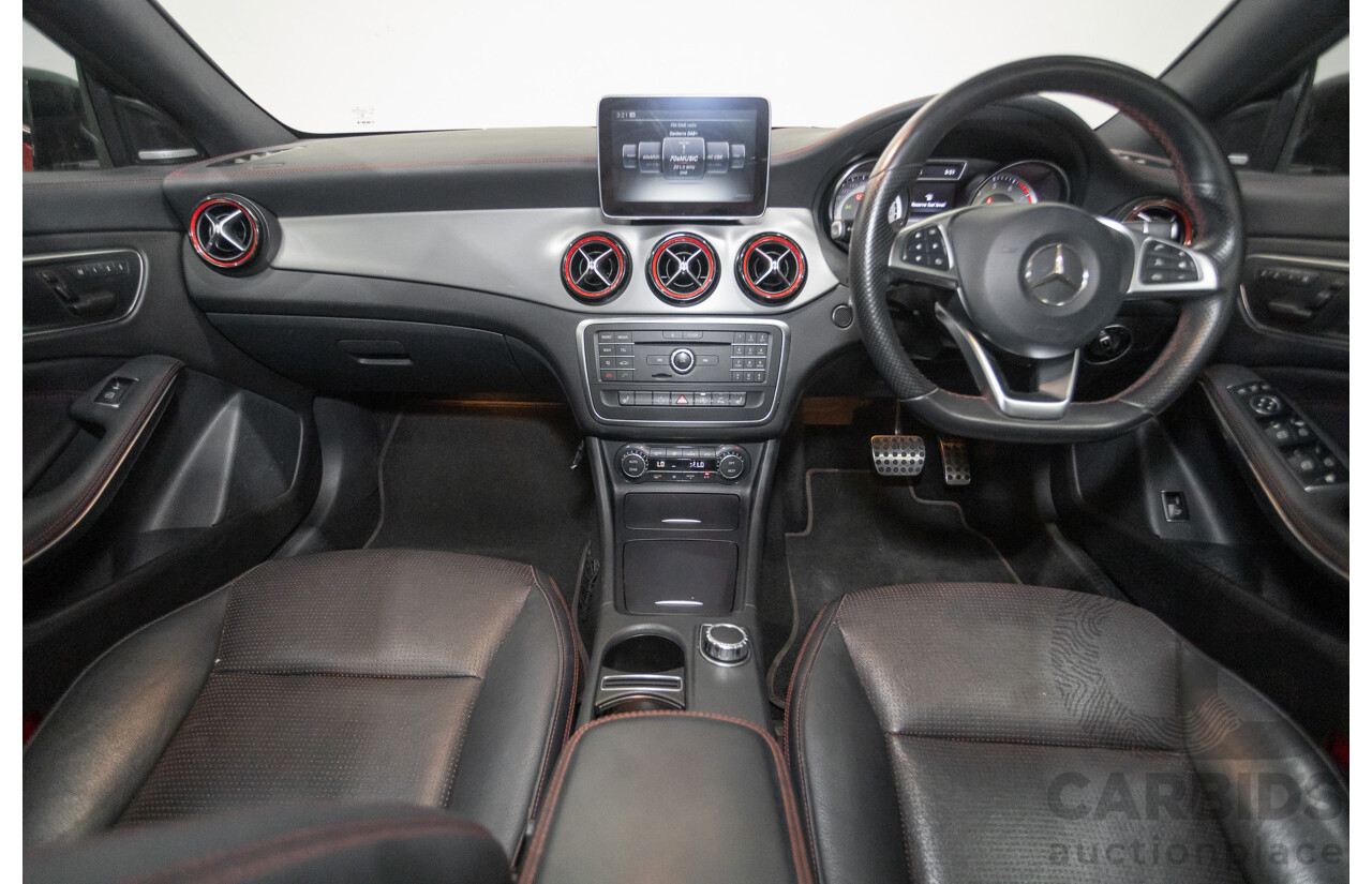 10/2015 Mercedes Benz CLA 250 Sport 4Matic (AWD) 117 MY15 4d Coupe Jupiter Red Turbo 2.0L