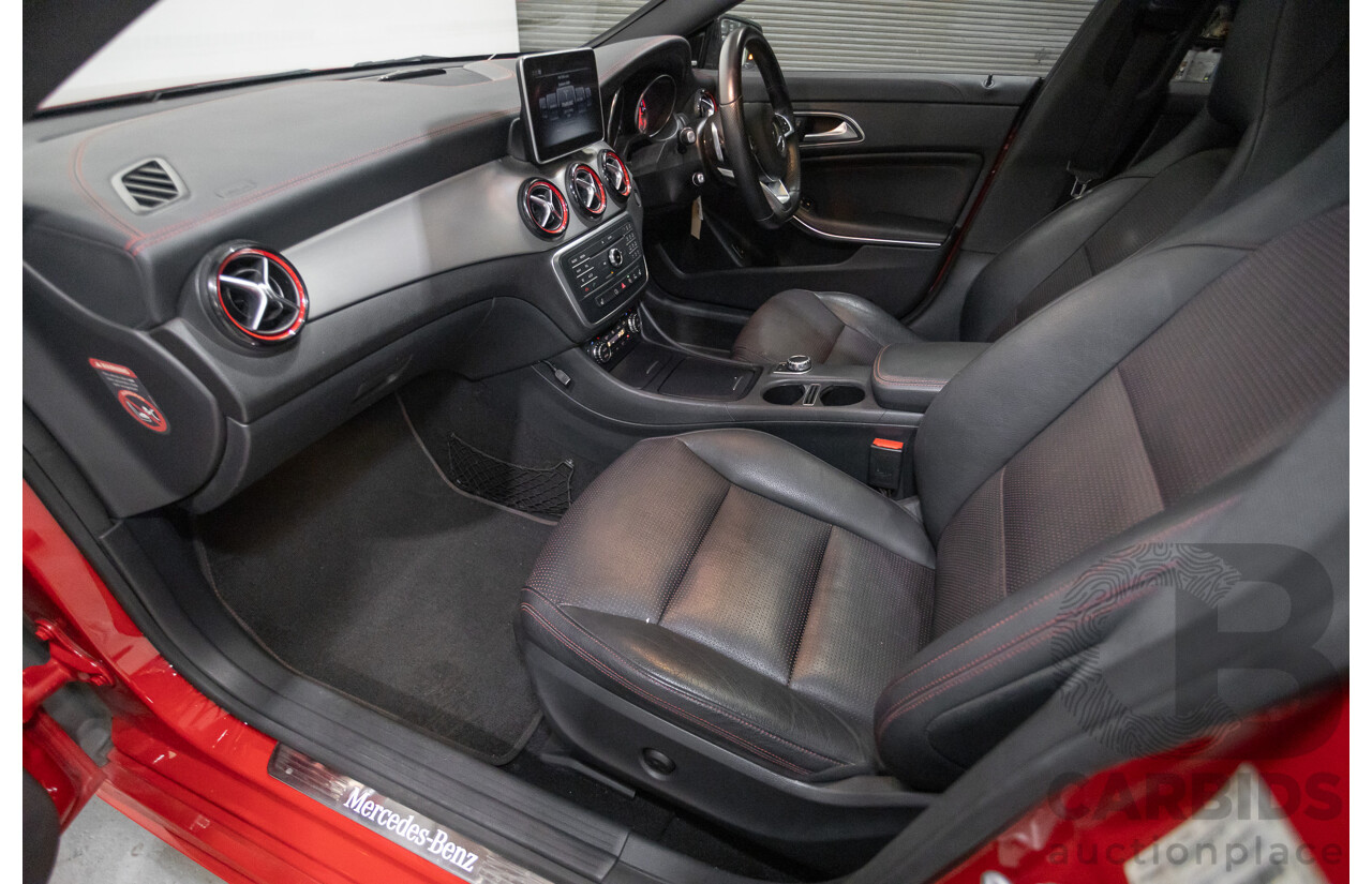 10/2015 Mercedes Benz CLA 250 Sport 4Matic (AWD) 117 MY15 4d Coupe Jupiter Red Turbo 2.0L