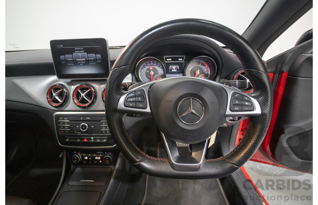 10/2015 Mercedes Benz CLA 250 Sport 4Matic (AWD) 117 MY15 4d Coupe Jupiter Red Turbo 2.0L