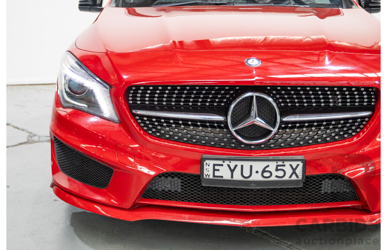 10/2015 Mercedes Benz CLA 250 Sport 4Matic (AWD) 117 MY15 4d Coupe Jupiter Red Turbo 2.0L