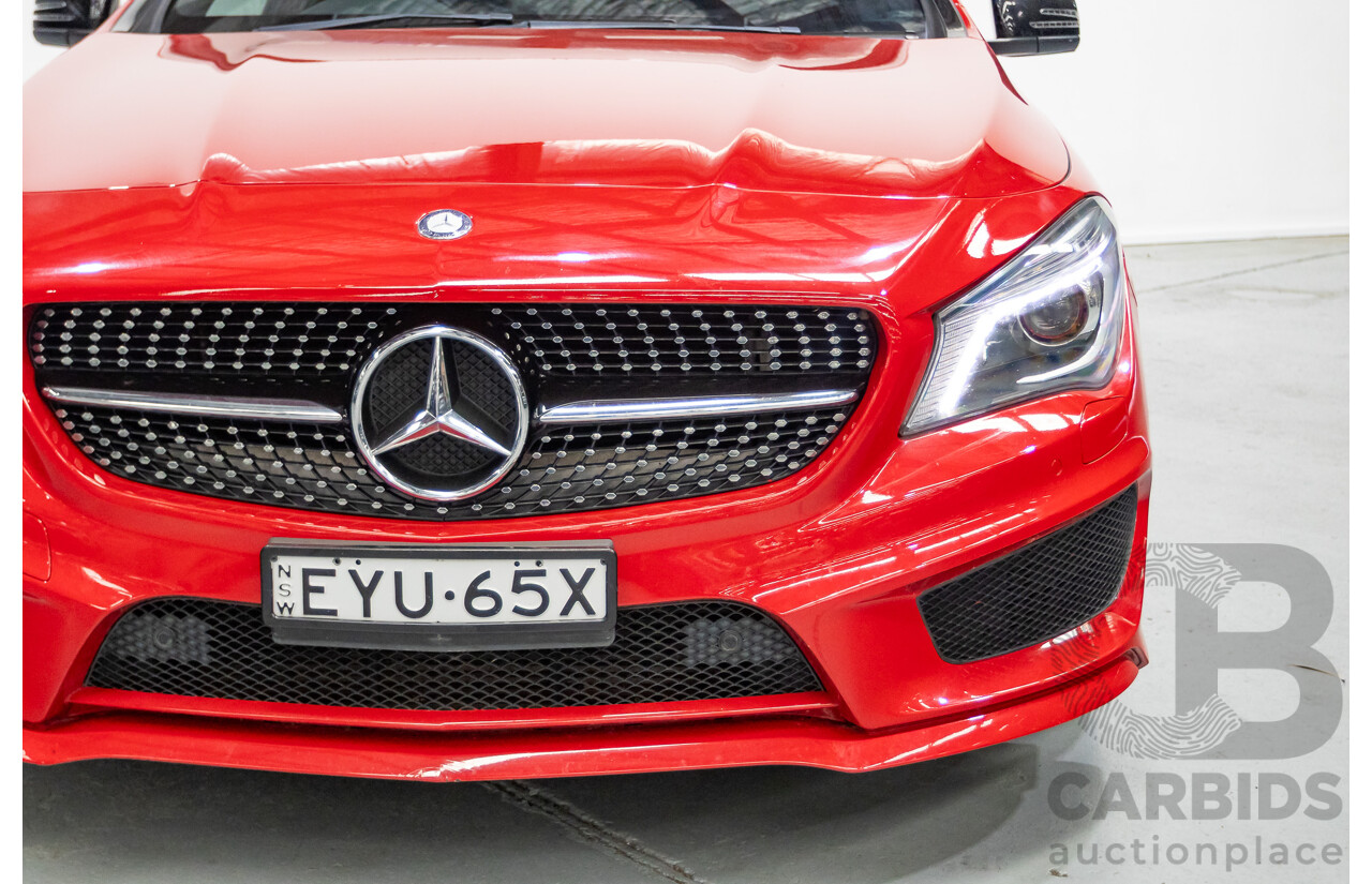 10/2015 Mercedes Benz CLA 250 Sport 4Matic (AWD) 117 MY15 4d Coupe Jupiter Red Turbo 2.0L