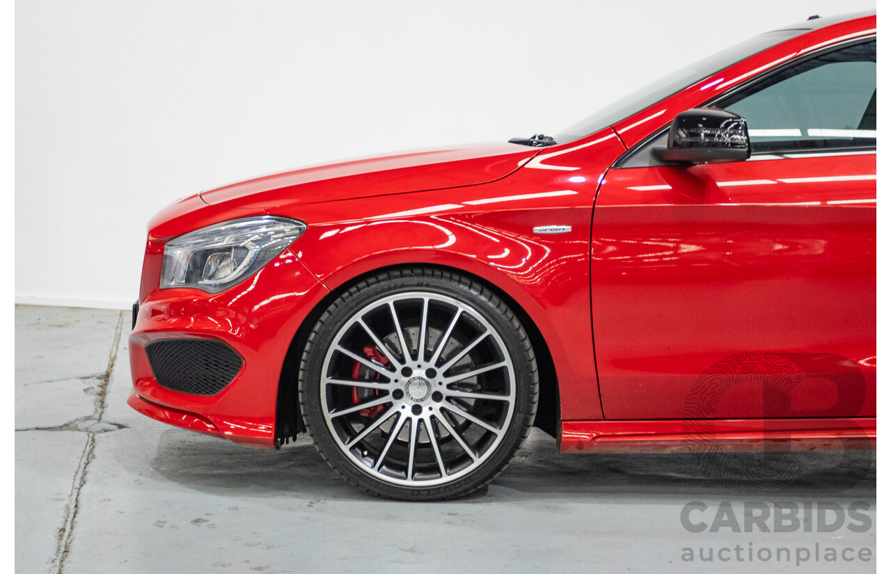 10/2015 Mercedes Benz CLA 250 Sport 4Matic (AWD) 117 MY15 4d Coupe Jupiter Red Turbo 2.0L