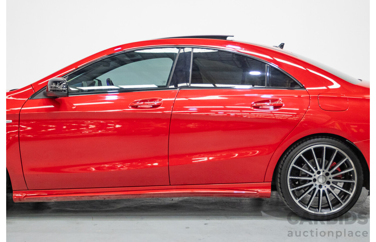 10/2015 Mercedes Benz CLA 250 Sport 4Matic (AWD) 117 MY15 4d Coupe Jupiter Red Turbo 2.0L