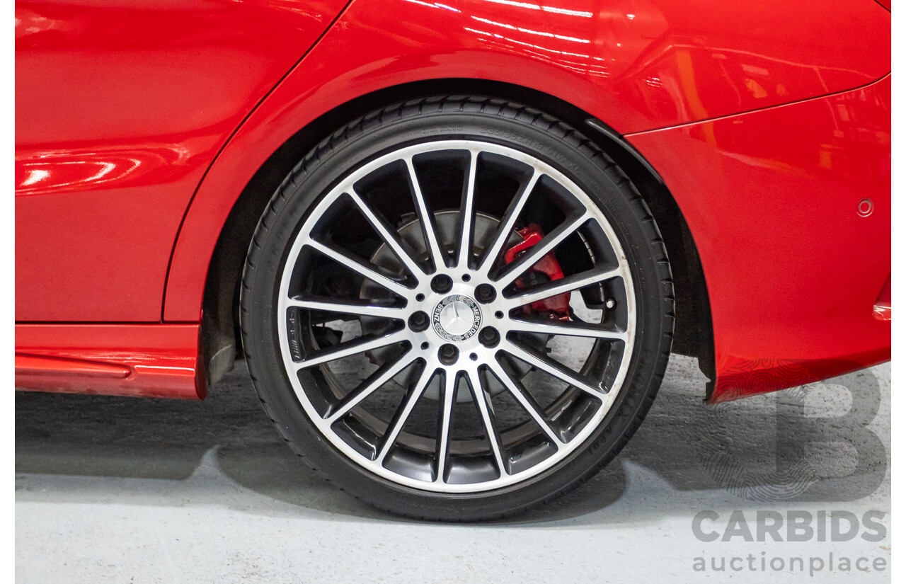 10/2015 Mercedes Benz CLA 250 Sport 4Matic (AWD) 117 MY15 4d Coupe Jupiter Red Turbo 2.0L