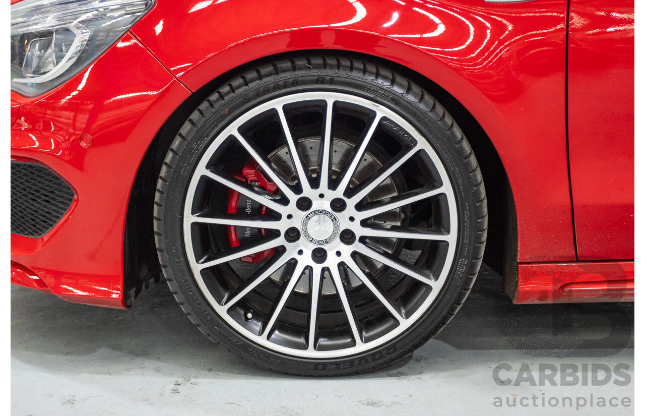 10/2015 Mercedes Benz CLA 250 Sport 4Matic (AWD) 117 MY15 4d Coupe Jupiter Red Turbo 2.0L