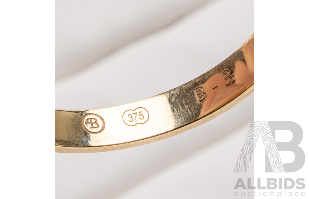 9ct Yellow Gold Wedder - Size R