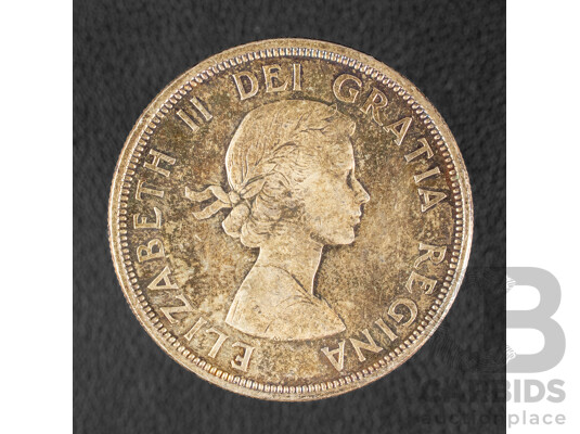 Canada 1964 Silver Dollar, 100th Anniversary of Charlottetown & Quebec Conferences .800