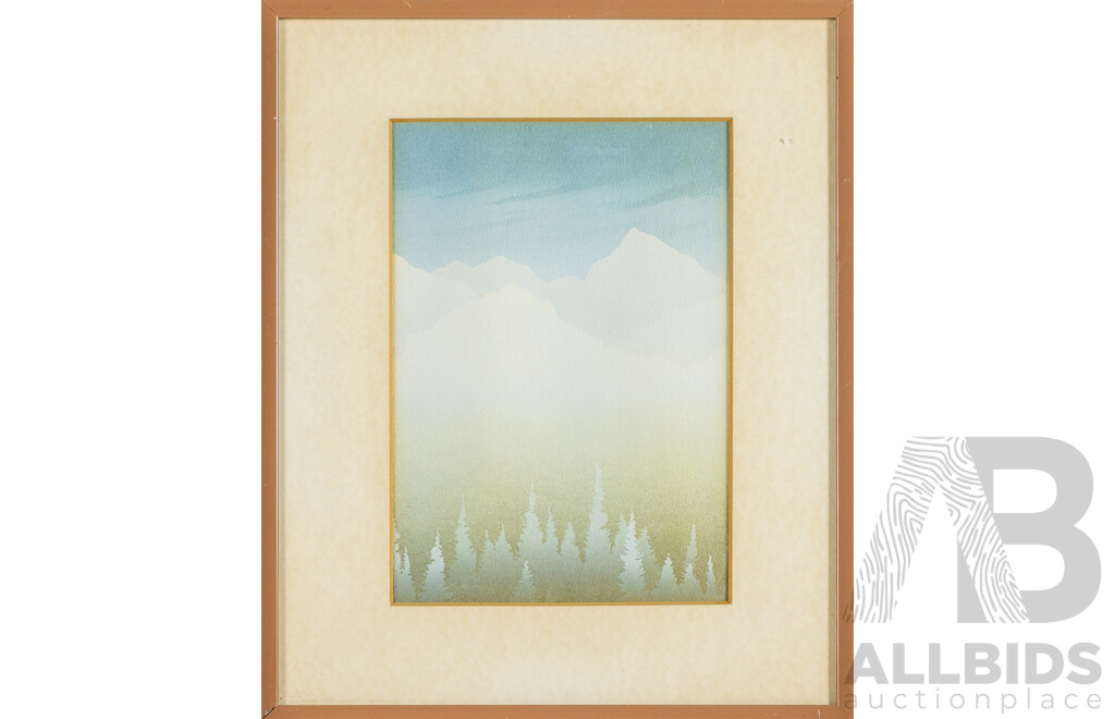 Peter & Traudl Markgraf (20th Century, German-Canadian, 1924-2008; 1925-2003), Midwinter, Vintage Serigraph, 25H x 20.5W cm (frame)
