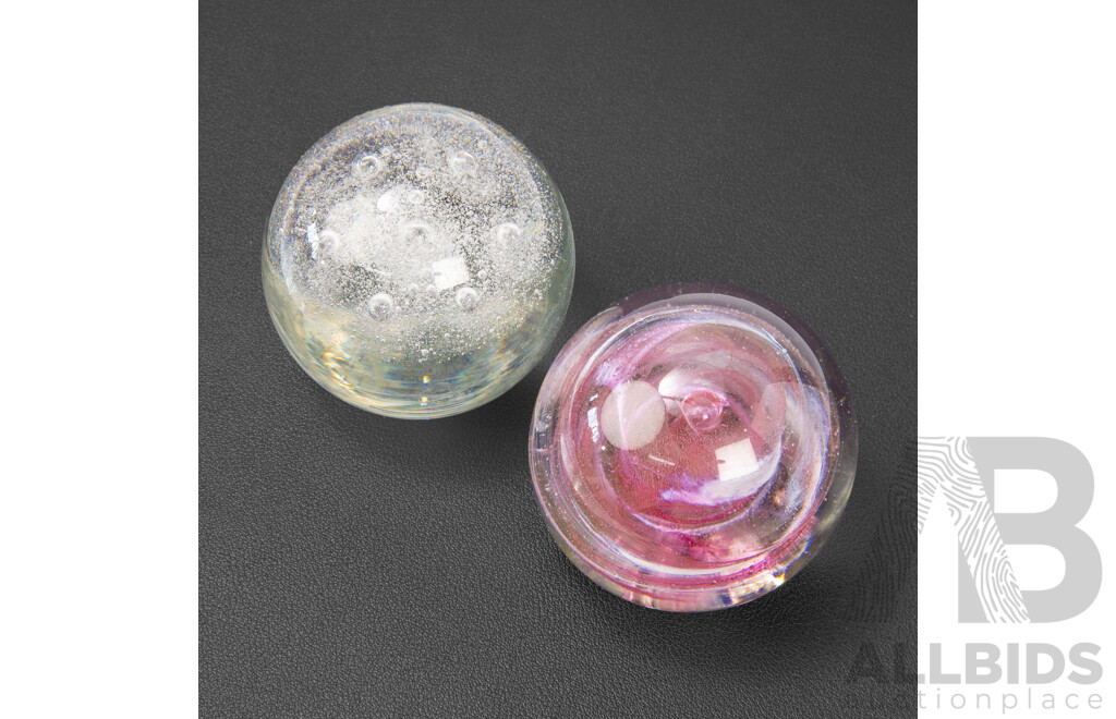 Pair of Unmatched Vintage Paper Weights Including a Rosenthal Example